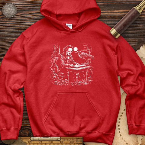 Edgar Allan Poe Hoodie Red / S