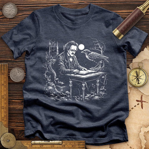 Edgar Allan Poe T-Shirt Heather Navy / S