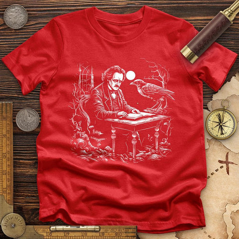 Edgar Allan Poe T-Shirt Red / S