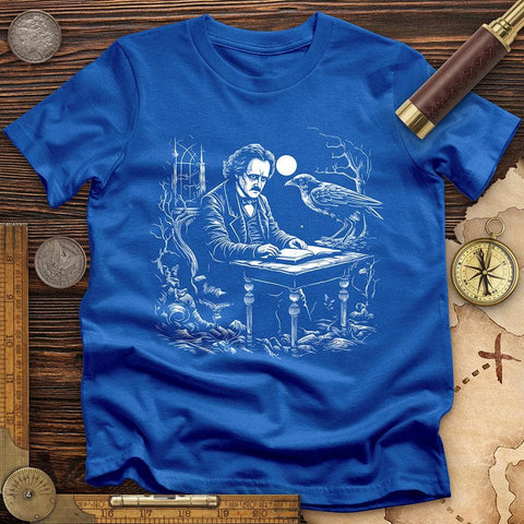 Edgar Allan Poe T-Shirt Royal / S