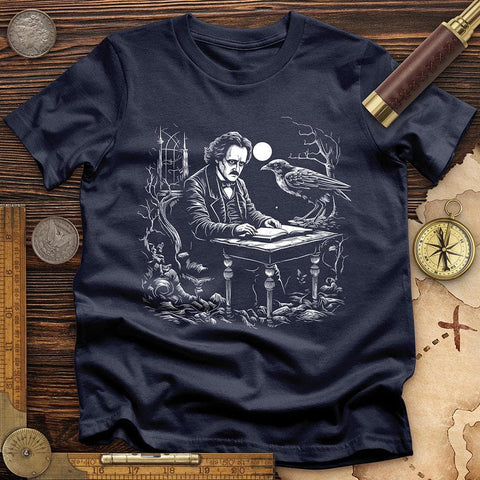 Edgar Allan Poe T-Shirt Navy / S