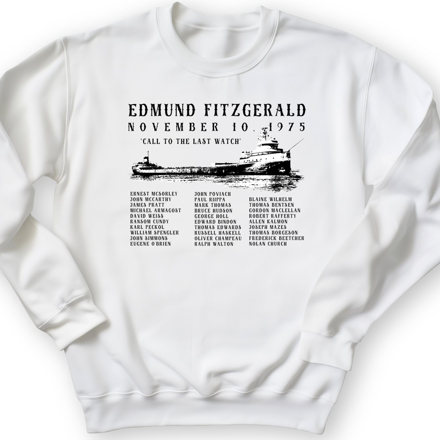 Edmund Fitzgerald Crewneck White / S