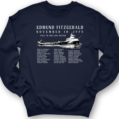 Edmund Fitzgerald Crewneck Navy / S
