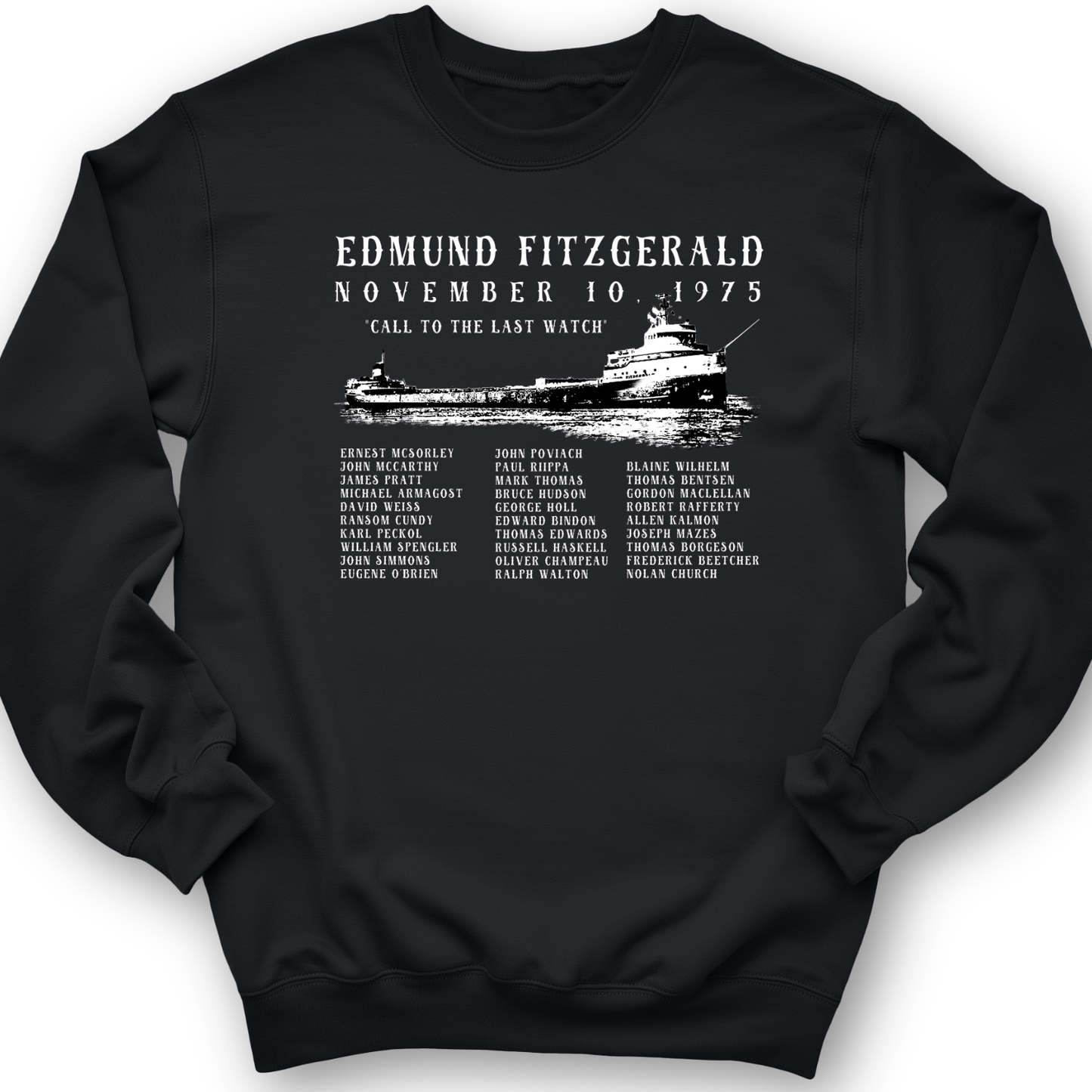 Edmund Fitzgerald Crewneck Black / S
