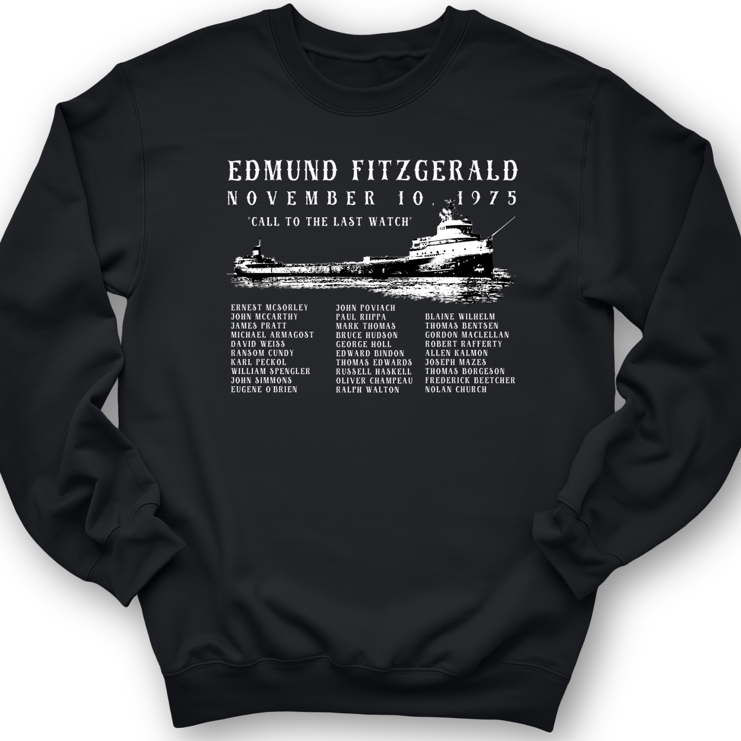 Edmund Fitzgerald Crewneck Black / S
