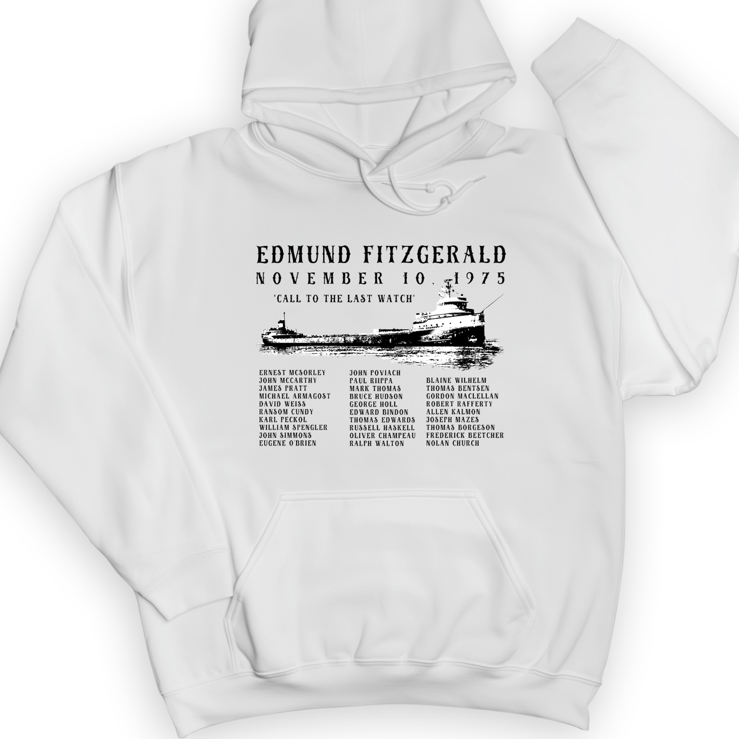 Edmund Fitzgerald Hoodie White / S