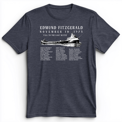 Edmund Fitzgerald Premium Tee Heather Navy / S