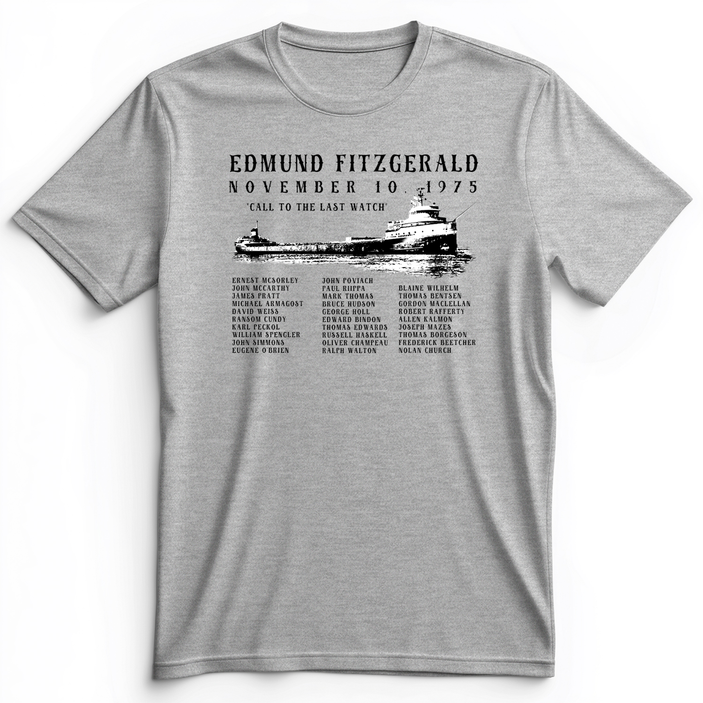 Edmund Fitzgerald Premium Tee Athletic Heather / S