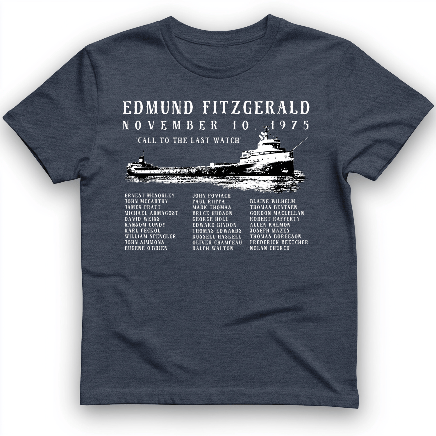 Edmund Fitzgerald T-Shirt Heather Navy / S