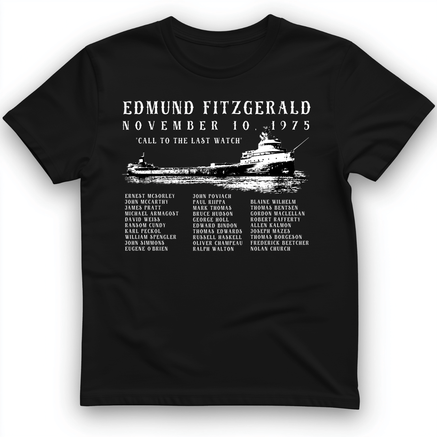 Edmund Fitzgerald T-Shirt Black / S