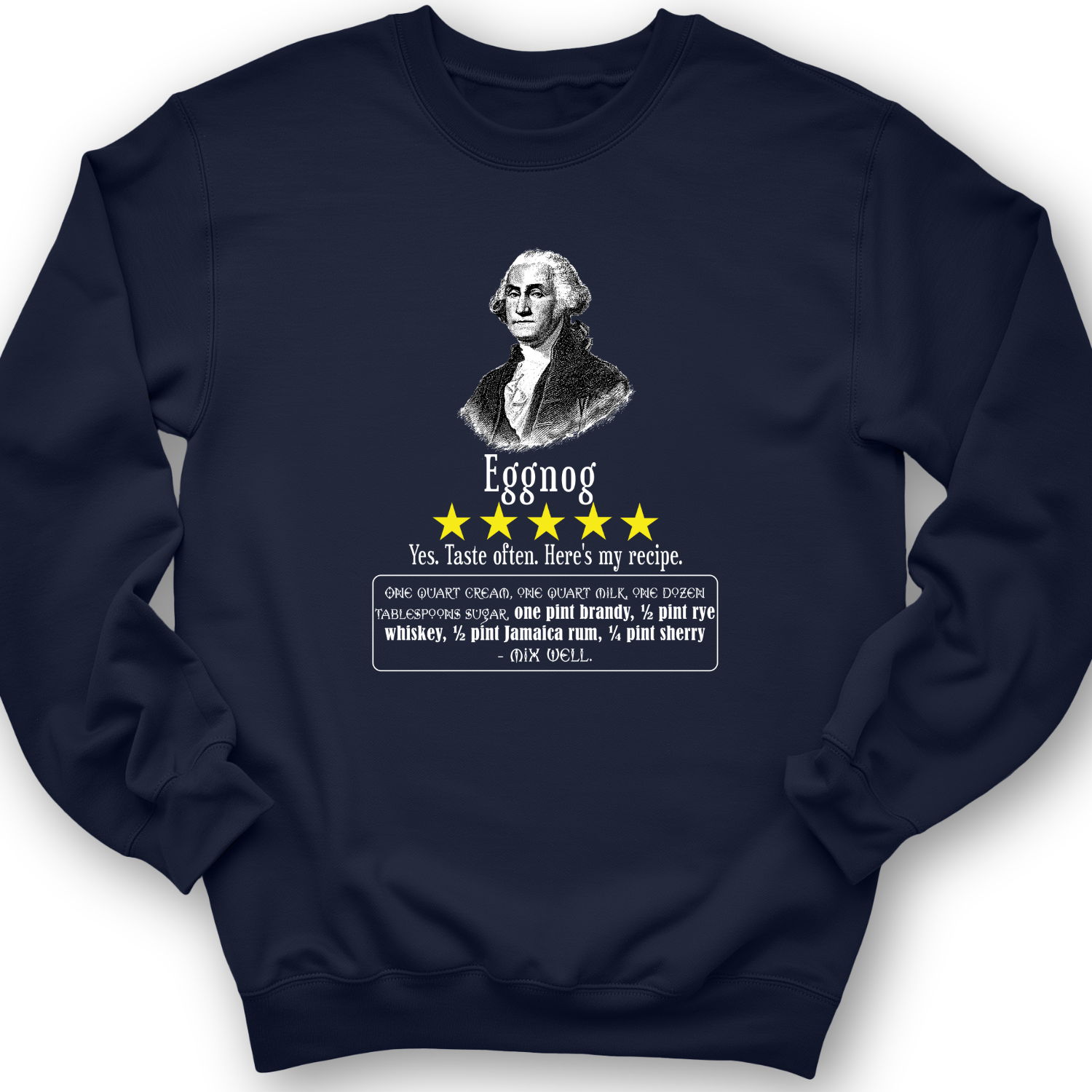 Eggnog George Washington Crewneck Navy / S