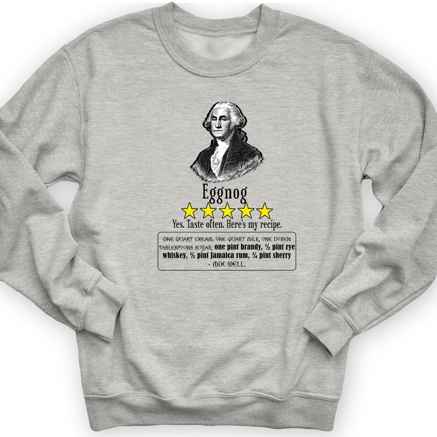 Eggnog George Washington Crewneck Sport Grey / S
