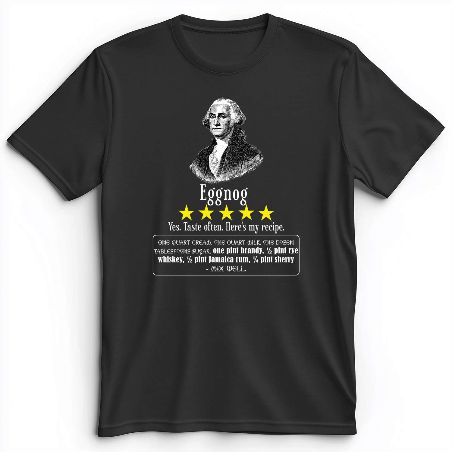 Eggnog George Washington Premium Tee Dark Grey Heather / S
