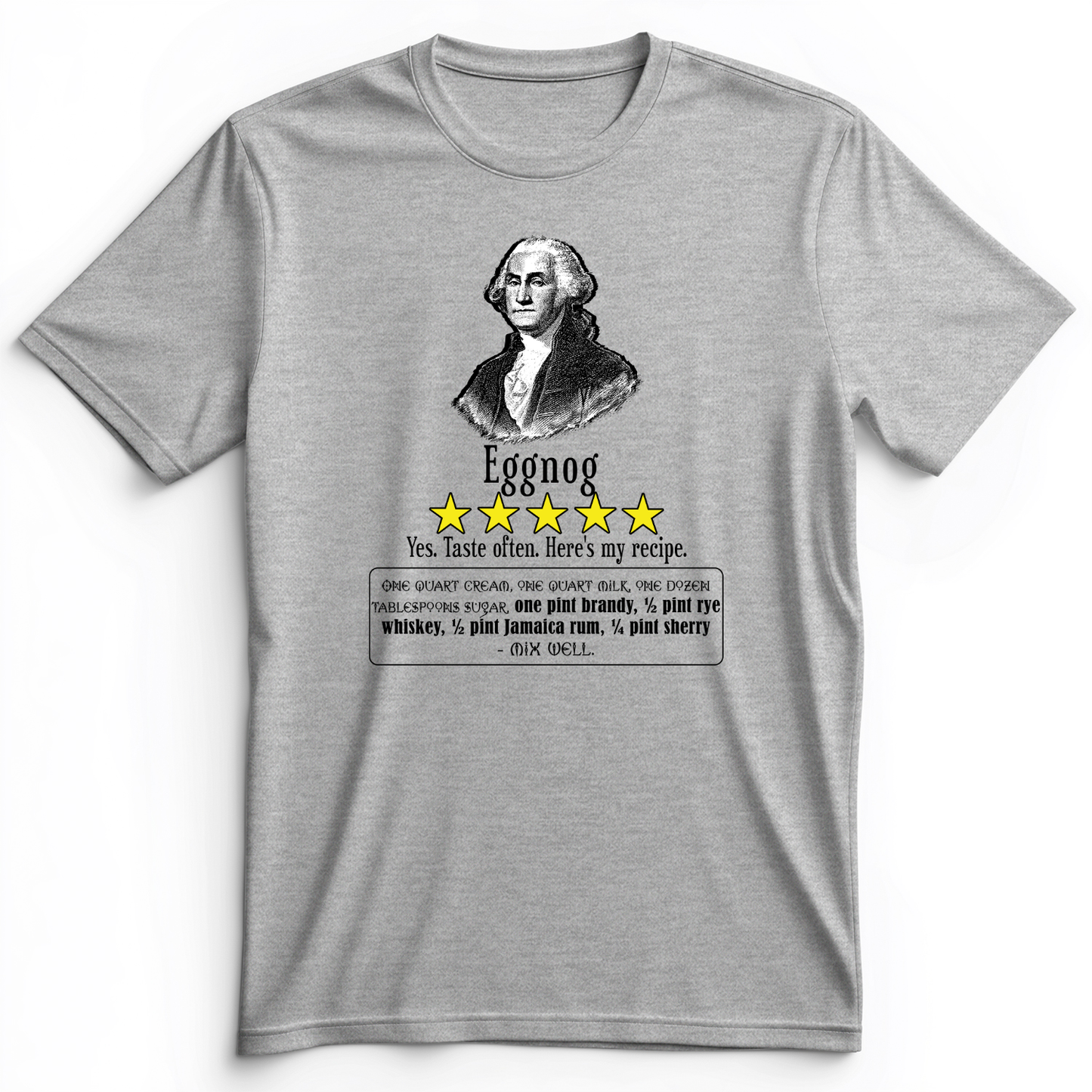 Eggnog George Washington Premium Tee Athletic Heather / S