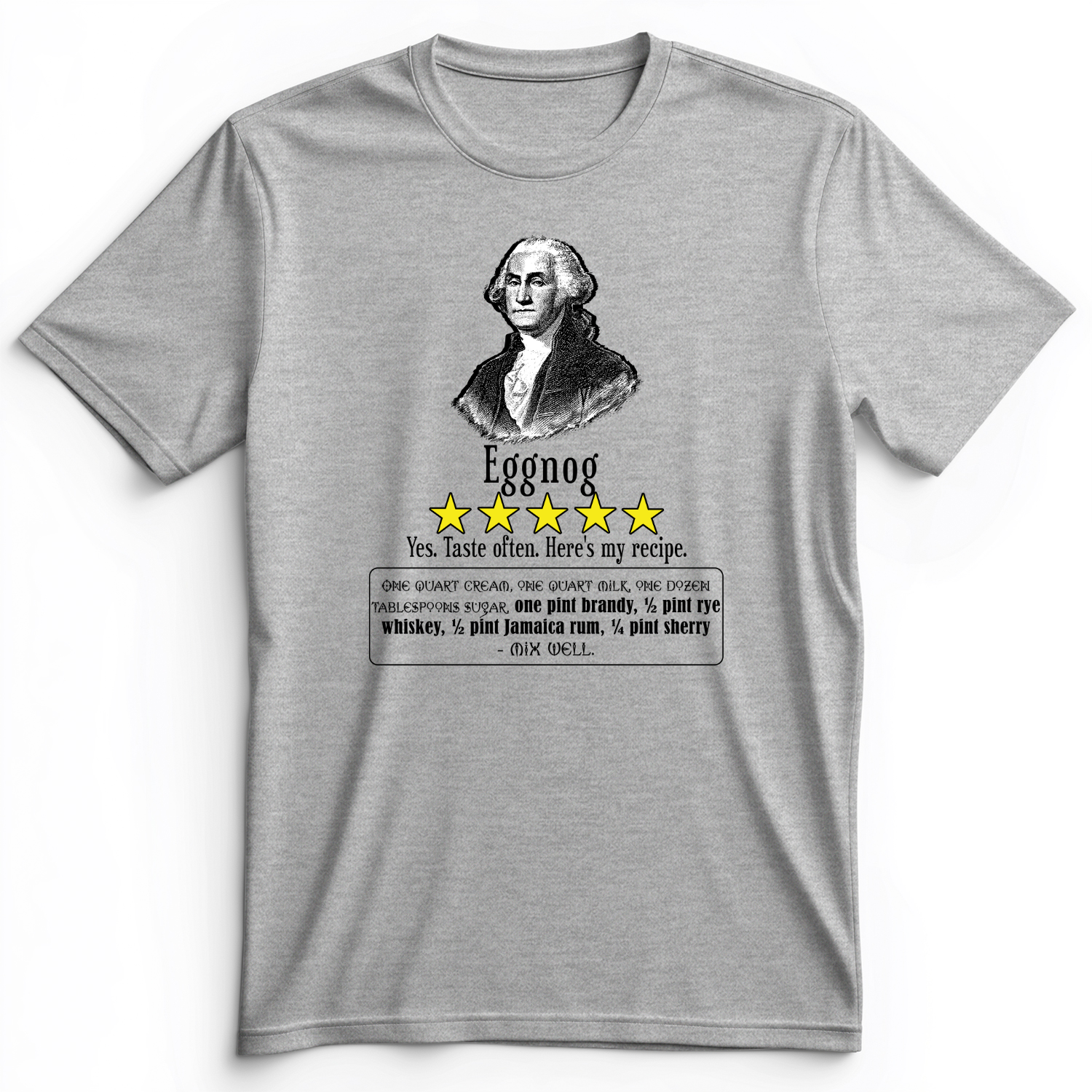 Eggnog George Washington Premium Tee Athletic Heather / S
