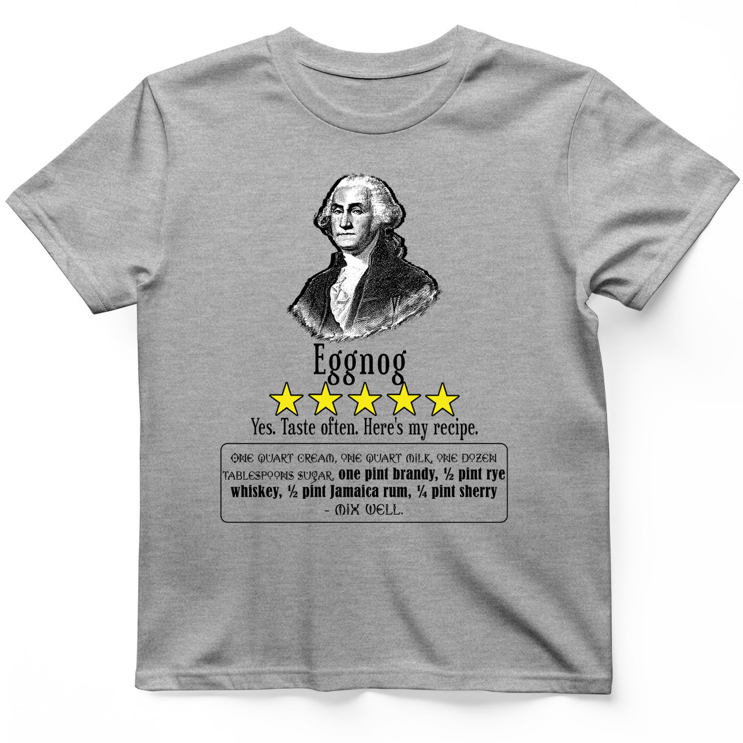 Eggnog George Washington T-Shirt Sport Grey / S