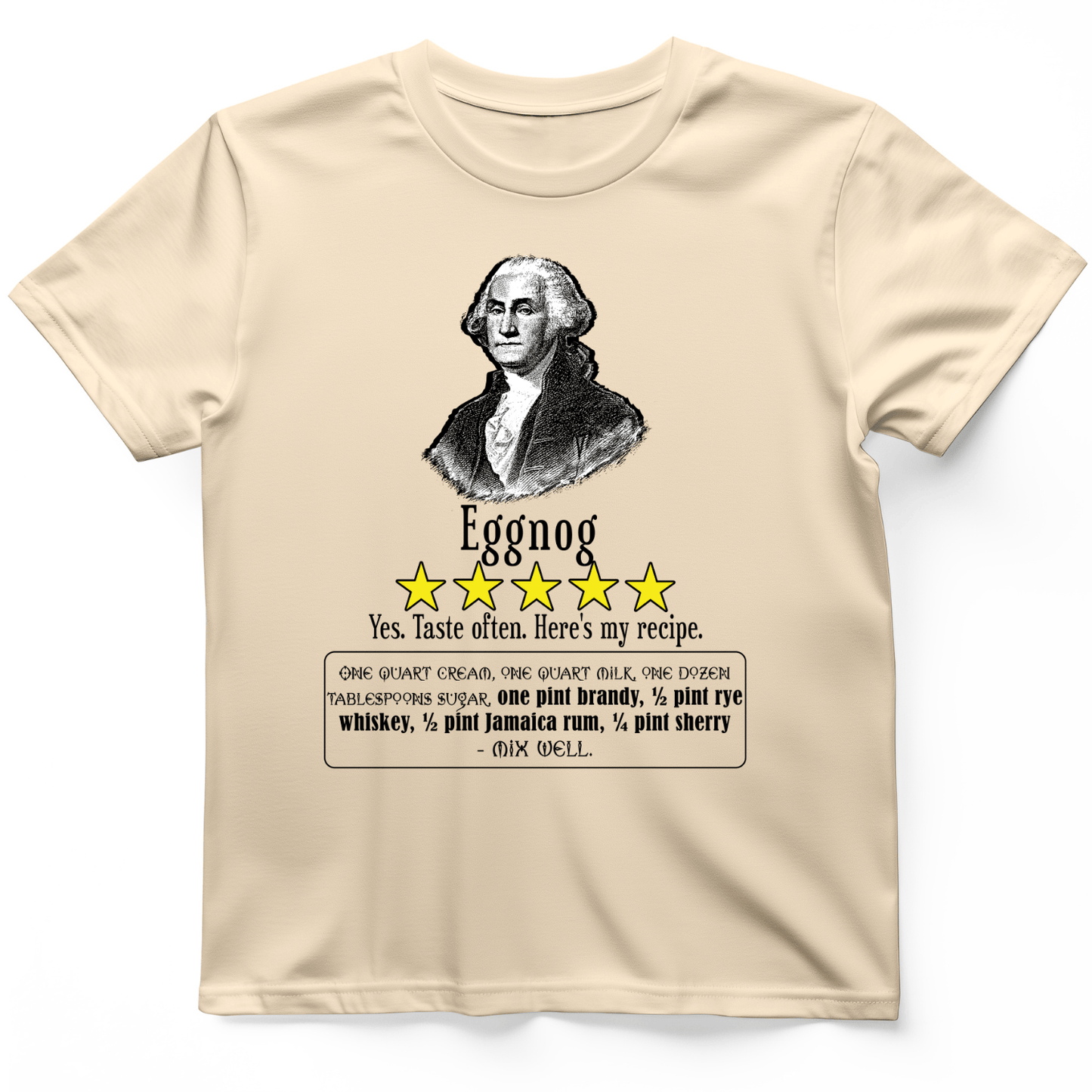 Eggnog George Washington T-Shirt Natural / S