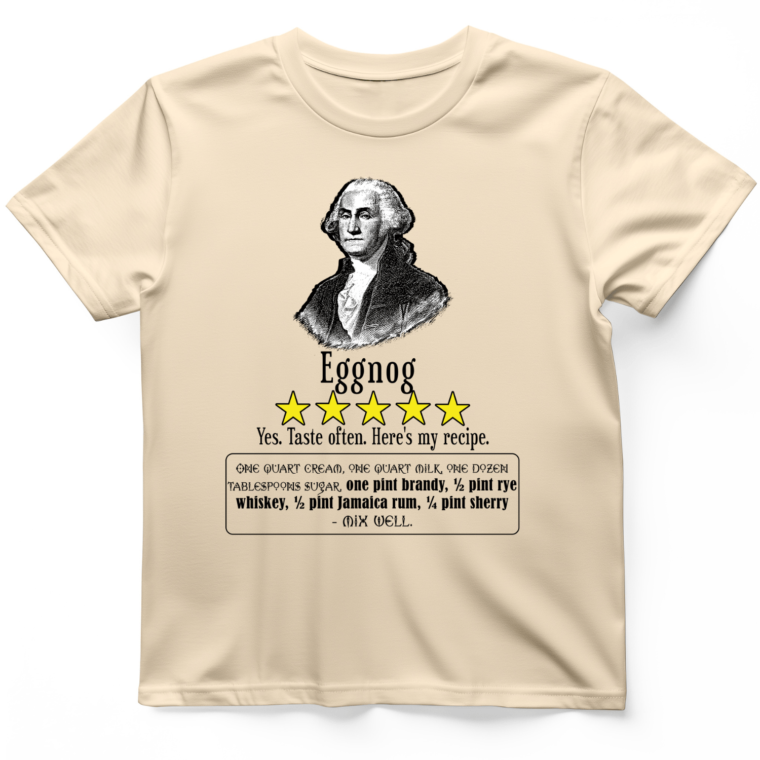 Eggnog George Washington T-Shirt Natural / S