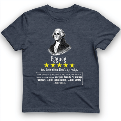 Eggnog George Washington T-Shirt Heather Navy / S