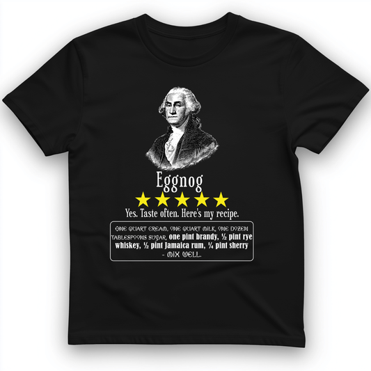Eggnog George Washington T-Shirt Black / S