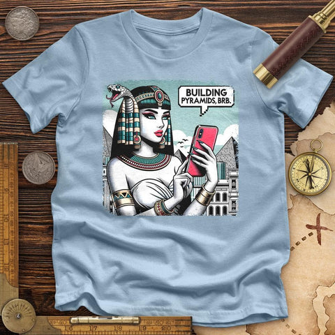 Egyptian Character High Quality Tee Light Blue / S