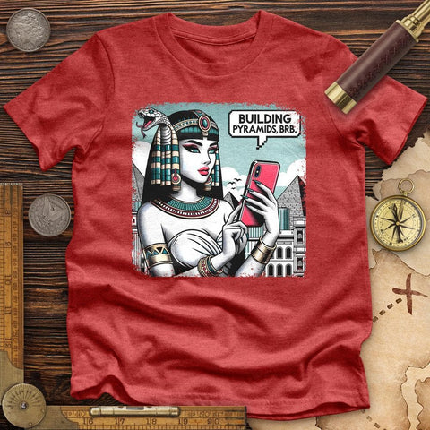 Egyptian Character High Quality Tee Heather Red / S