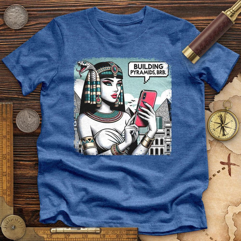 Egyptian Character High Quality Tee Heather True Royal / S