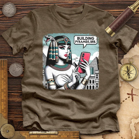 Egyptian Character High Quality Tee Heather Olive / S