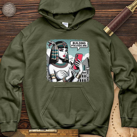 Egyptian Character Hoodie Military Green / S