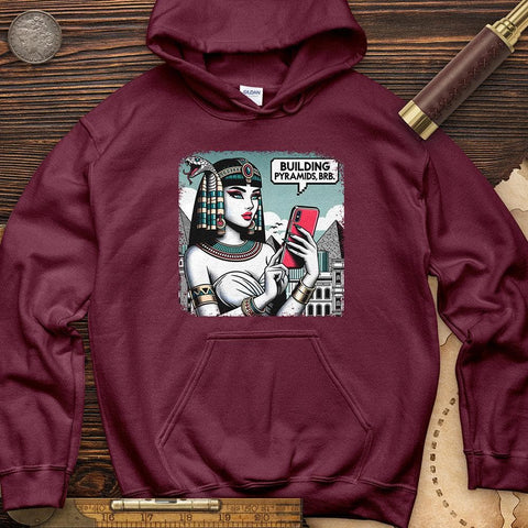 Egyptian Character Hoodie Maroon / S