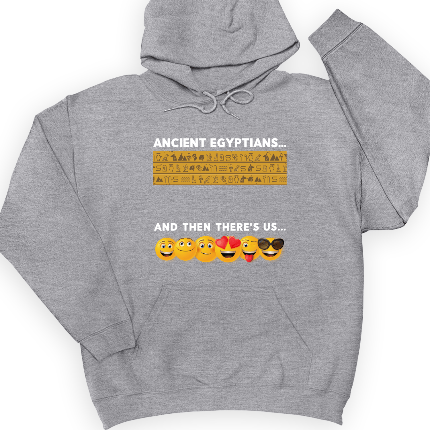 Egyptian Emoticons Hoodie Sport Grey / S