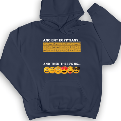 Egyptian Emoticons Hoodie Navy / S