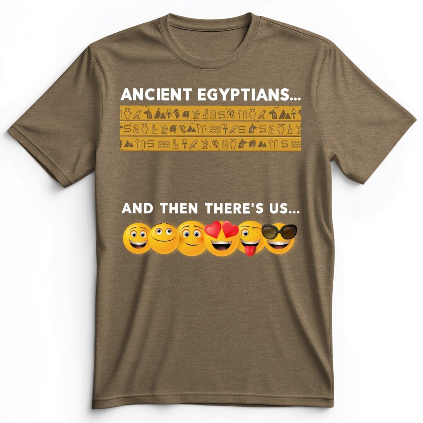 Egyptian Emoticons Premium Tee Heather Olive / S