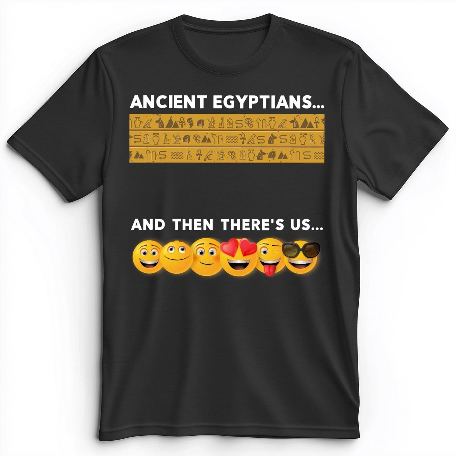 Egyptian Emoticons Premium Tee Dark Grey Heather / S