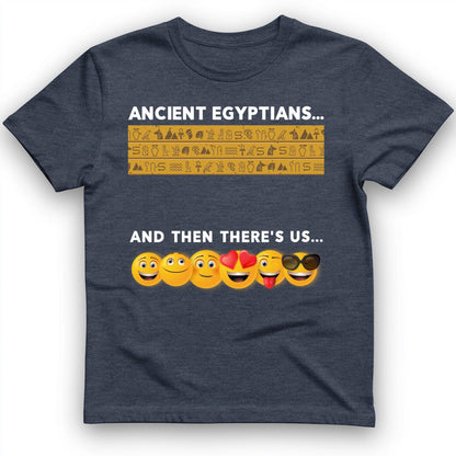 Egyptian Emoticons T-Shirt Heather Navy / S