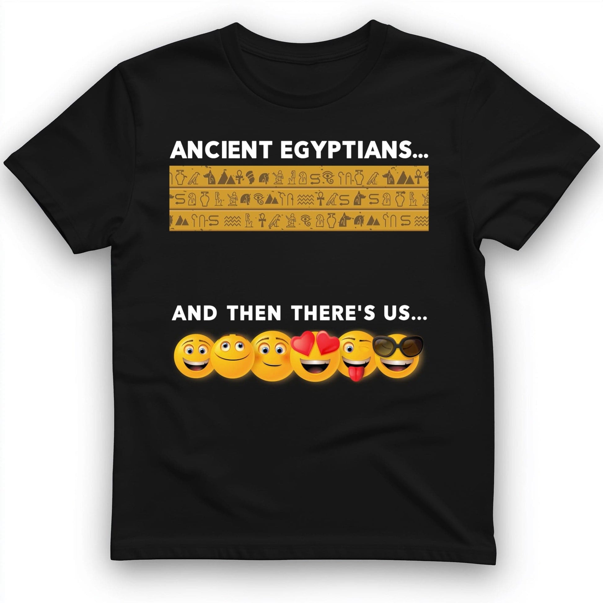 Egyptian Emoticons T-Shirt Black / S