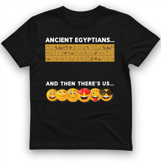 Egyptian Emoticons T-Shirt Black / S