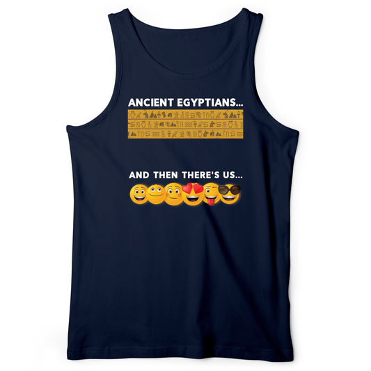Egyptian Emoticons Tank Navy / XS