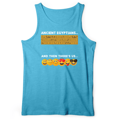 Egyptian Emoticons Tank Aqua TriBlend / XS