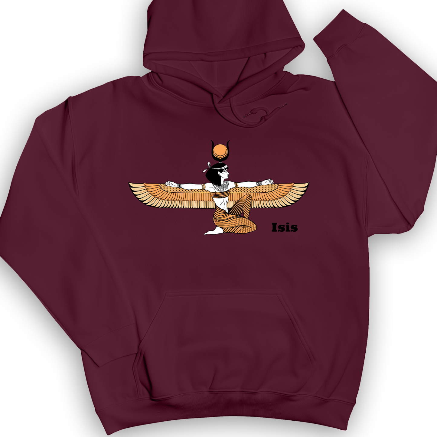 Egyptian God Isis Hoodie Maroon / S