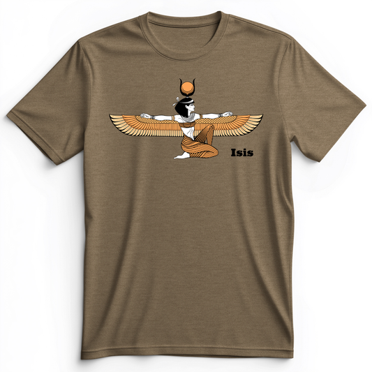 Egyptian God Isis Premium Tee Heather Olive / S