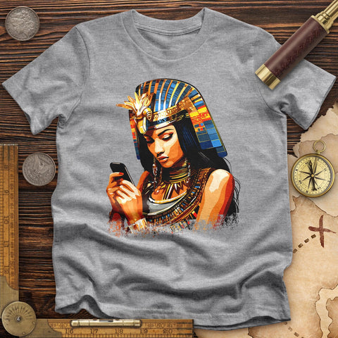 Egyptian Goddess Texting High Quality Tee Athletic Heather / S