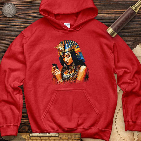 Egyptian Goddess Texting Hoodie Red / S