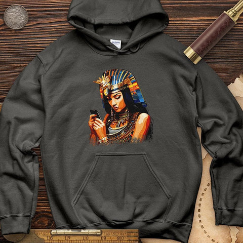 Egyptian Goddess Texting Hoodie Charcoal / S