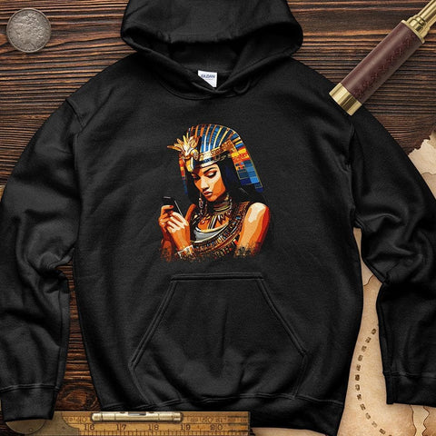 Egyptian Goddess Texting Hoodie Black / S