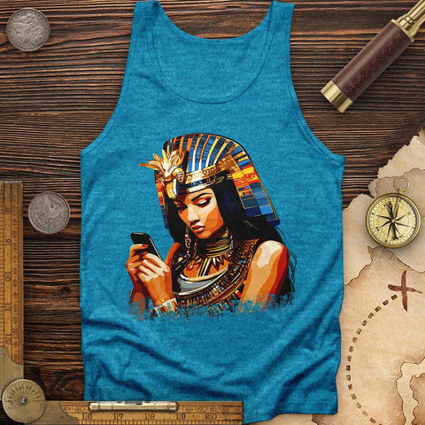 Egyptian Goddess Texting Tank Aqua TriBlend / XS