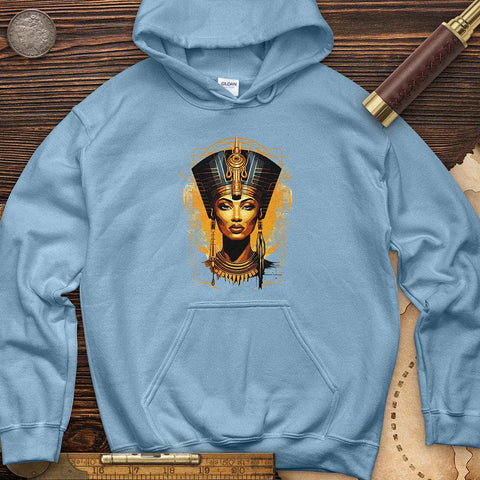 Egyptian Queen Decor Hoodie Light Blue / S