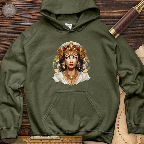 Egyptian Queen Hoodie Military Green / S