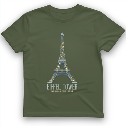 Eiffel Tower 1889 T-Shirt Military Green / S