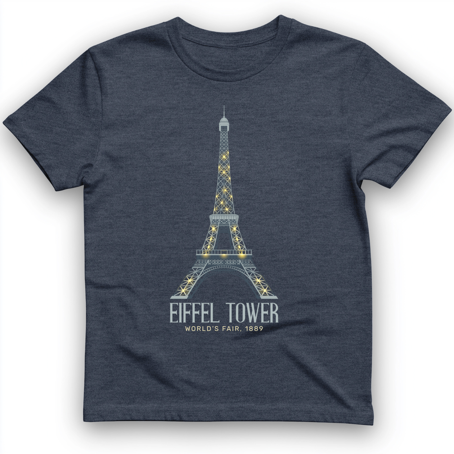 Eiffel Tower 1889 T-Shirt Heather Navy / S